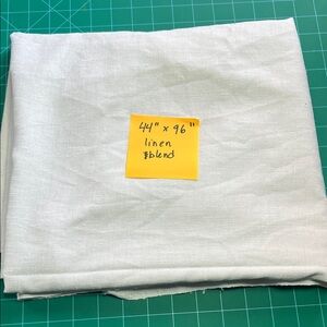 White Linen Blend Fabric